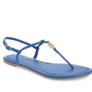 Tory Burch Emmy Sandals Nautical Blue NIB 6.5